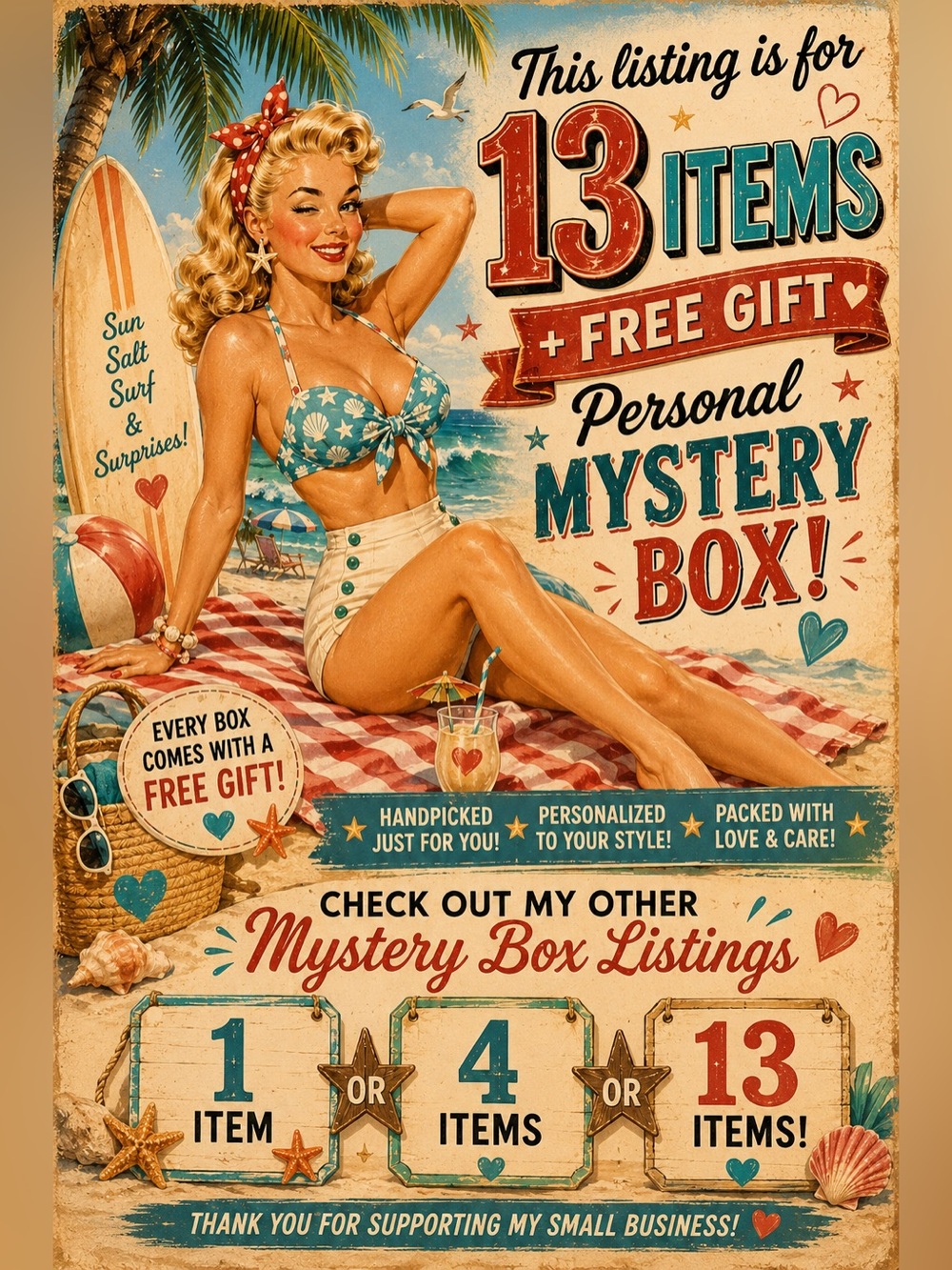 Custom Curated Mystery Box | Personal Shopper | 13 Items + Free Gift!